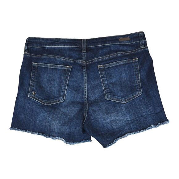 Kut from the Kloth Gidget Fray Denim Shorts 12 Mid Rise Cutoff Stretch Casual - Picture 2 of 8